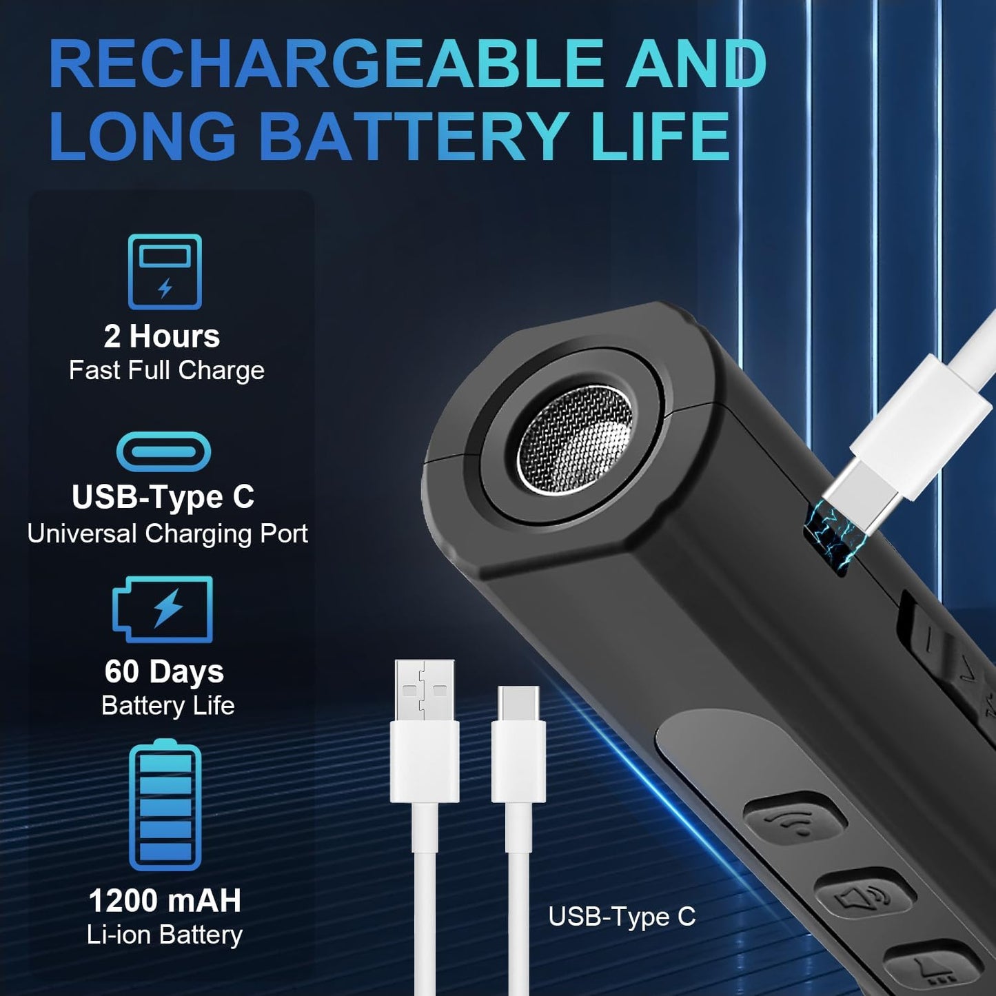 Dog Bark Deterrent Devices, anti Barking Device for Dogs Training & Behavior Aids, Rechargeable Ultrasonic Dog Bark Control Devices with Digital Display, Portable Dog Training Tools for Indoor Outdoor