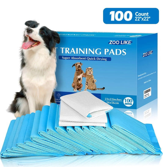 L Puppy Pads Dog Training Pads, Disposable Dog Pee Pads,22"X 22", 100 COUNT