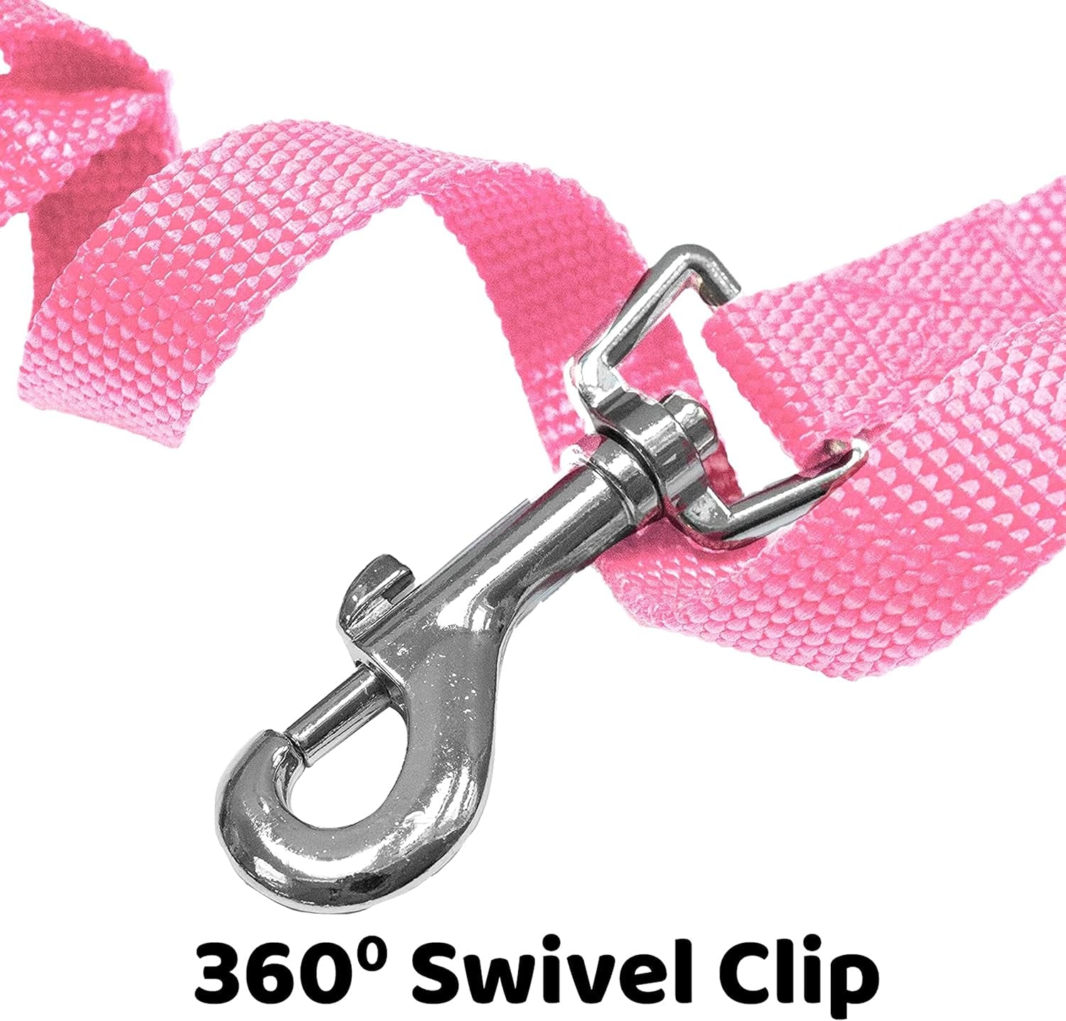 - Long Dog Leash - 30 Ft Pink Nylon Dog Training Leash for Recall & Obedience