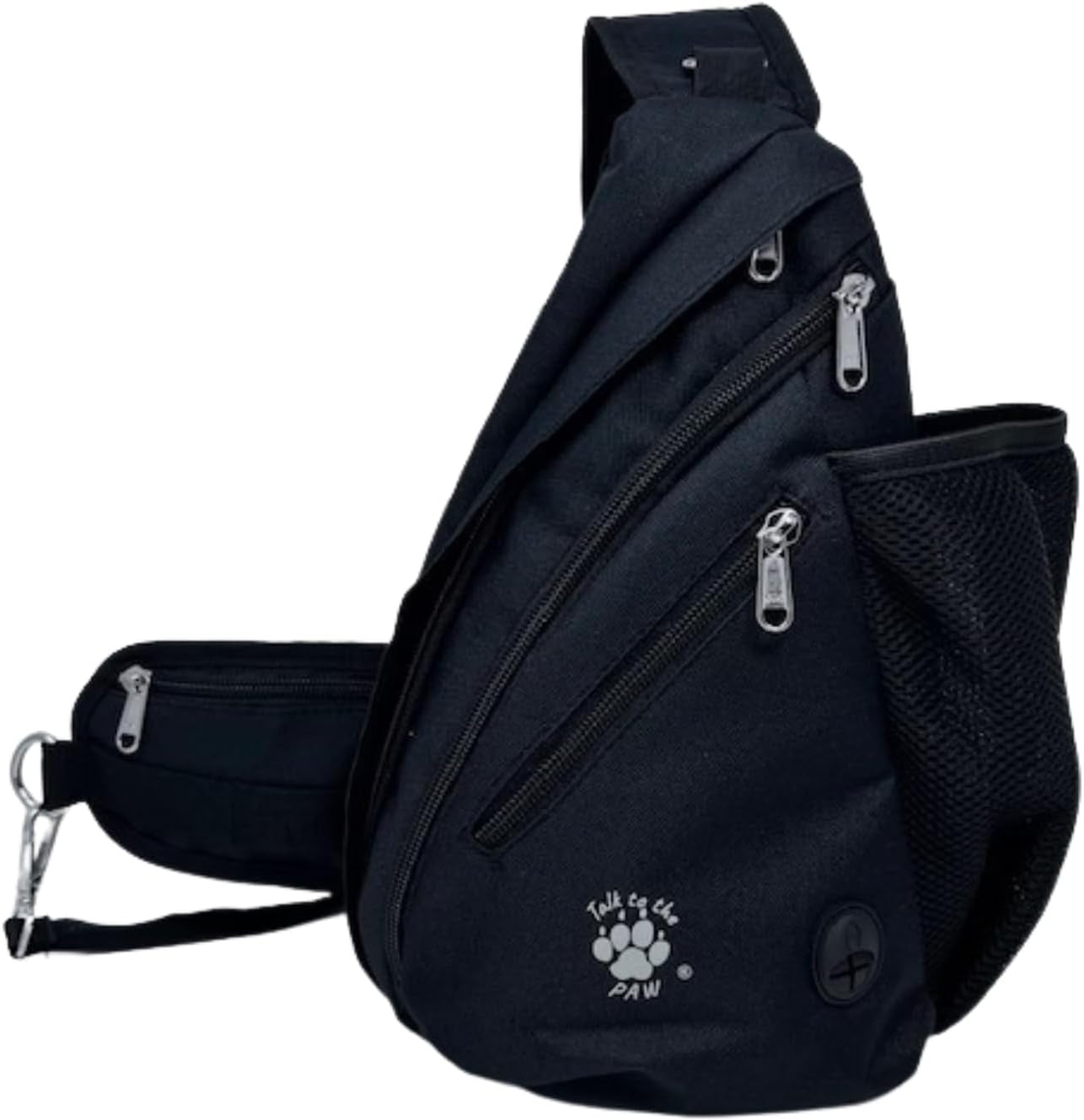 Dog Walking Bag - Treat Tote - Treat Pouches for Pet Training - Dog Training Treat Pouch - Waste Bag Dispenser (Black)