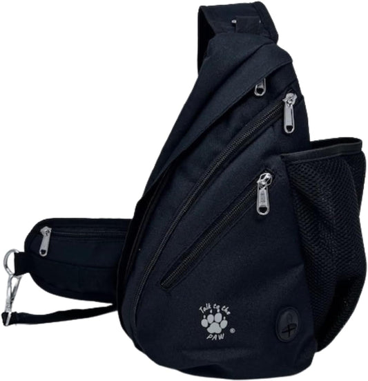 Dog Walking Bag - Treat Tote - Treat Pouches for Pet Training - Dog Training Treat Pouch - Waste Bag Dispenser (Black)